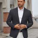 COOFANDY Men's Casual Blazer Regular Fit Lightweight Two Button Sport Coat Suit Jacket (Gray, XXXL)