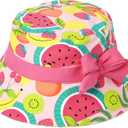 Gymboree Girls' and Toddler Sun Hat (4-5T, Pink Fruit Bucket)