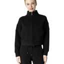Leapstride Women's Fleeced Performance Jacket - Full-Zip Stand-Up Collar, Warm Fleece for Winter Daily Wear M