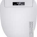 Bidet Toilet Seat with Adjustable Heated Seat & Water, Air Dryer, Quiet Close Lid, Wireless Remote - Electric Bidet Seat 201DSP (Round)
