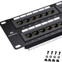 Cable Matters [UL Listed] 48 Port Patch Panel Rackmount or Wall Mount 19-Inch, 2U Cat6 Network Patch Panel for 10 Gigabit Ethernet, 110 or Krone Impact Tools Compatible