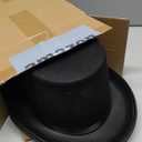 Eerrhhaq 3 Pack Black Felt Top Hats for Kids,Magician Hat Costume,Tall Victorian Tuxedo Costume Hat for Halloween Dress up Cosplay Party Accessories