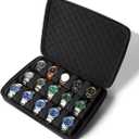 15 slots watch case, hard watch storage organizer case, watch travel case holder, with soft pillow