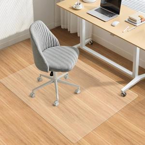 Vicwe Chair mat for Hardwood Floor, 36 x 48 inches Fully Transparent Floor Mats for Rolling Chairs, Floor Protector, Easy Clean, Rectangle (Clear)