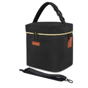 Mancro Breastmilk Cooler Bag , Fits 6 Baby Bottles Up to 9 Ounce Insulated Bottle Bag, Breast Milk on The go Strap, for Nursing Mom Daycare, Black