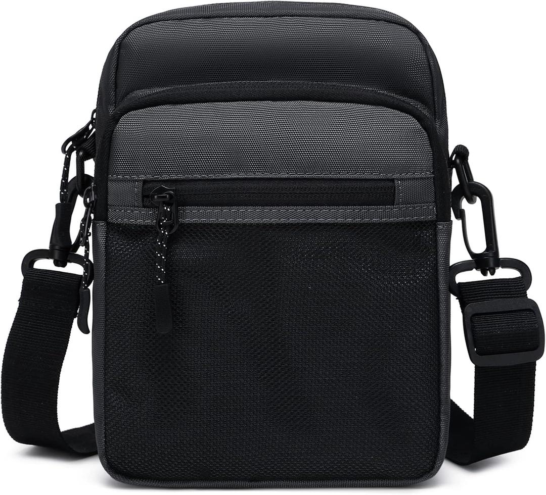 Lohol Small Messenger Bag for Men Women, Water Resistant Adjustable Crossbody Sling bag Purse for Travel Sports