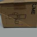 UME 19W LED Flood Light Motion Sensor Outdoor, 2 Adjustable Head, 2000LM, 5000K, IP65 Waterproof, Dusk to Dawn Security Light with Photocell for Exterior,Outside,Garage,House(Black) (1pack)