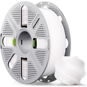 PLA Basic, Pre-Dried Filament with Quick-Swap Reusable Spool 1kg (2.2lbs), 1.75mm 3D Printing Filament, Compatible with Bambu Lab 3D Printers White
