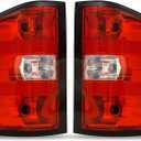 Wildwolf Tail Lights for Chevy Silverado 2007-2014-1500 2500 3500 2500HD 3500HD - Rear Brake Turn Signal, Black border, Rear Left Drive Side