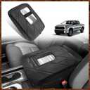 Muslogy Center Console Armrest Cover Compatible with Toyota Tundra 2014-2021 Comfort Armrest Pad Arm Rest Cushion Vegan Leather Protector Regular Thick(Bucket Seat ONLY)