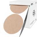 PARLAIM 3 X 3 inch Color Code Dot Stickers, 500pcs 3" Natural Brown Kraft Paper Round Color Coding Circle Labels per Roll in Dispenser Box for Inventory Storage Box