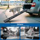 HBTower 67" Long & 17.3" Wide Folding Dog Ramp for Car, SUV & Truck Portable Pet Ramp with Non-Slip Surface, Extra Wide Steps for Large Dogs Up to 250LBS