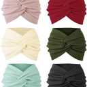 Wide Headbands for Women Non Slip Ribbed Knit Boho Turban Styled Headband Soft Elastic Hair Bands for Women’s Hair Thick Head Wrap for Women Fashion Hair Accessories