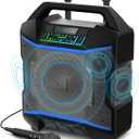 ION Block Rocker - Portable Bluetooth Outdoor Party Speaker with Karaoke Microphone, Battery, 4 Speakers, Radio, USB Port, App, Water-Resistant, 120W
