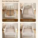 Bed Rails for Toddlers 3 Pack, Thickened & Reinforced Baby Rail Guard with No-Nail Design, Height Adjustable Toddler Rails for King Size Bed, Kids Safety Bed Side Rails, (74.8x78.7x78.7in)