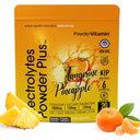 PowerVitamin Electrolytes Powder Packets - Tangerine Pineapple - Keto Electrolytes for Daily Energy - Hydration Powder with 1000mg Potassium, 120mg Magnesium, Zero Calories - 30 Hydration Packets