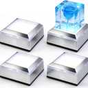 Museum-Style Lighting Base for Feng Shui Crystals - USB/Battery Operated LED Platform for Window Display & Tabletop Decor Set of 4 -no Cubes
