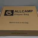 ALLCAMP Diaper Bag Large, Support Baby Stroller, Converted Into a Tote Bag (Blue White)