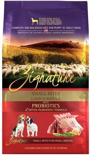 Zignature Lamb Limited Ingredient Formula Small Bites Dry Dog Food 4lb, 09/24/2026