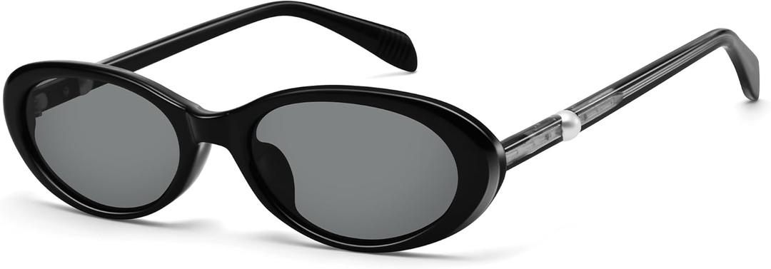 Retro Oval Sunglasses for Women - Trendy Tortoise Shell Frame Shades with Silver Metal Ring Detail UV400 Protection