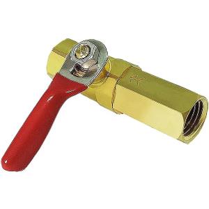 AIGO Forged Brass Mini Ball Valve, Check Valve, 180 Degree Operation Handle, Rated to 600WOG (Pack of 1) (1, 1/4" NPT Female x 1/4" NPT Female)