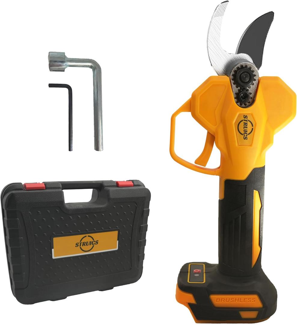 Struics Brushless electric pruning shears compatible with Makita 18-21V batteries, featuring SK5 blade, 1.2-inch cutting diameter, suitable for branches, shrubs, and stems (Battery Not Included)