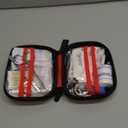 Mini First Aid Kit - 150 Piece Small Waterproof Hard Shell Medical Kit for Home, Car, Travel, Camping, Truck, Hiking, Sports, Office, Vehicle & Outdoor Emergencies- Small First Aid Medical Kit (Red)