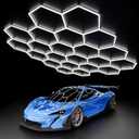 MODERN 22-Grid Hexagon LED Garage Lights, 89640 Lumens 6500K, Octagon Honeycomb Design for Garage, Workshop, Gym & Warehouse (83-Pack, White)