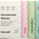 Dew Well - Deodorant Wipes Variety 50 Pack (Mint, Rose, Cucumber)
