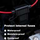 6 Pack 10 Gauge Inline Fuse Holder 12V - 10AWG Automotive Blade Fuse Holder with 6pcs 40 AMP ATC/ATO Standard Fuses