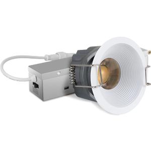Adetu 2 Inch 5CCT White LED Recessed Ceiling Light with Junction Box, 2700K/3000K/4000K/5000K Selectable, CRI90, 8W COB, 780LM, Dimmable Canless IP65 Waterproof Downlight-ETL&FCC (White, 5 Pack)
