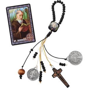 St Benedict Medals for Door with Saint Benedict Prayer Cards Home Protection, House Blessing Catholic Gift Set for New Home Door Hanger Decor, Medalla De San Benito Para La Puerta, Escapularios Catolicos