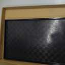 PATIKIL 12x8 Fast Food Tray, Plastic Reusable Multi-Purpose Rectangle Serving Tray Mosaic Texture for Restaurant Home Kitchen, Black
