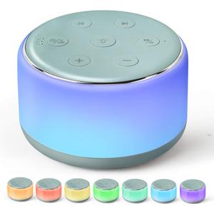 FamiSym Rechargeable White Noise Sound Machine Baby with Night Light