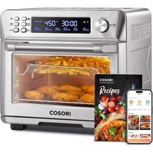COSORI Smart 12-in-1 Air Fryer Toaster Oven Combo, Airfryer Convection Oven Countertop, Bake, Roast, Reheat, Broiler, Dehydrate, 75 Recipes & 3 Accessories, 26QT, Silver-Stainless Steel COSORI Smart 12-in-1 Air Fryer Toaster Oven Combo, Airfryer Convection Oven Countertop, Bake, Roast, Reheat, Broiler, Dehydrate, 75 Recipes & 3 Accessories, 26QT, Silver-Stainless Steel