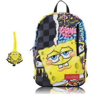 Nickelodeon SpongeBob SquarePants Backpack for Teens, 16.5in School Bookbag, Medium