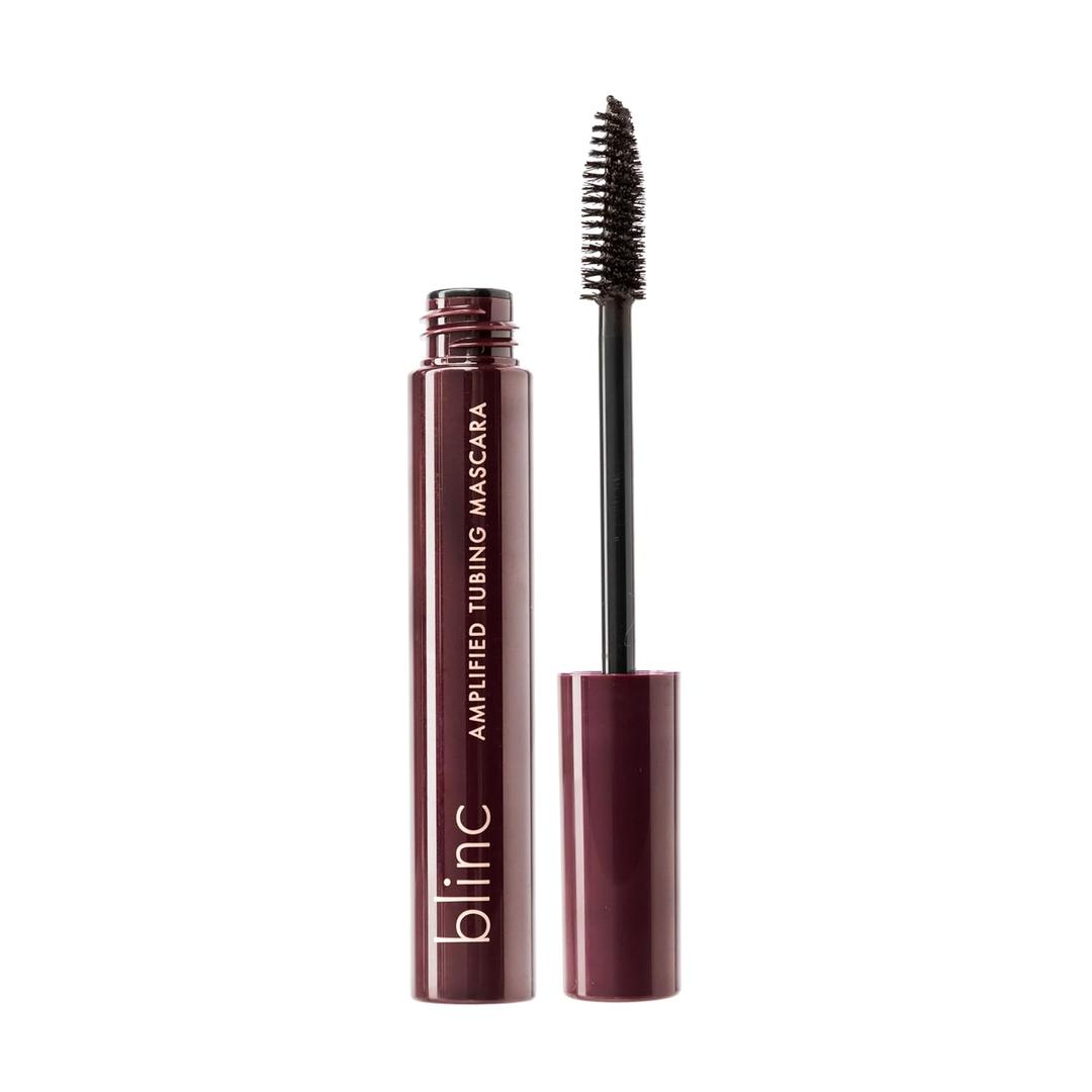 Blinc Amplified Tubing Mascara  Soft-Glam Volume & Definition, Longwear, Smudge & Flake Proof, Natural Bamboo Blend, Sensitive Eyes Safe, Washable (Dark Brown)