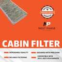 Carbon Cabin Air Filter Replacement - Pack of 1 - Made in USA - Compatible with 2021-2023 Volkswagen ID.4 Electric, 2023 Audi Q4 E-Tron & Q4 E-Tron Sportback - Replaces O.E. 1EA819669