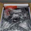 Huuger Nightstands Set of 2, Night Stand with Charger Station, 2 Drawer Side Table with Open Shelf, USB-C Port, End Table for Small Spaces, X Shaped Side Rail, Black