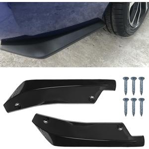 YoRise 2PCS Car Rear Bumper Lip Splitter Canard Diffuser, Universal Car Side Fenders Skirt Protector Decoration with Screws, Automotive Exterior Body Kit for Cars(Black)
