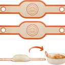 Silicone Bread Sling Oval. Non-Stick & Easy Clean Reusable Oval Silicone Baking Mat for dutch oven. With Long Handles Sourdough Bread Baking mat tools supplier Liner (Orange)