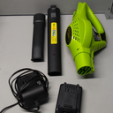 Mueller UltraStorm Leaf Blower Cordless Electric, 130 MPH 20 V Powerful Motor with 2 Batteries and Charger, 2 Speed Levels, 1hr Charge, Lightweight, Blowers for Lawn Care, Blower for Snow (Green)