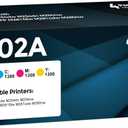 202A Toner Cartridges 4 Pack Compatible for HP 202A 202X Toner Cartridge Replacement for Color Laserjet Pro MFP M281fdw M281cdw M280nw, Pro M254dw M254dn M254nw Printers(Black/ Cyan/ Magenta/ Yellow)