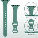 2 x STG Sport Slim Thin Narrow Silicone Bands Compatible with Apple Watch Band Ultra 3/2/1 49mm, Series 11/10 46/42mm, 9/8/7 45/41mm, SE 6/5/4 44/40mm, 3/2/1 42/38mm for Women Men (Cactus)