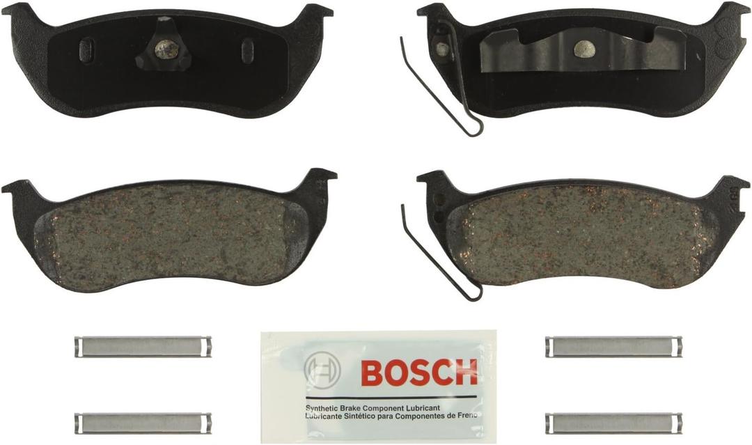 BOSCH BE964H Blue Ceramic Disc Brake Pad Set With Hardware - Compatible With Select Ford Explorer, Explorer Sport Trac; Jeep Liberty, TJ, Wrangler; Mercury Mountaineer; REAR