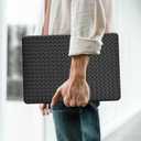 Woven Case for MacBook Air 13.6 inch M5 M4 2026-2022 A3449 A3240 M3 A3113 M2 A2681, Woven Fabric Textured Leather Plastic Hard Shell&Keyboard Cover for Mac Air13 M4 Weave Laptop,Boho Black