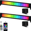 2 Pack 50W RGB Wall Washer Light, Indmird Stage Wash Light Bar, RGB Light Bar, Warm 3000K & 16 Million Colors&Timing& Music Sync, for Commercial Lighting, Birthday Party, Garden Lighting, Wall Display