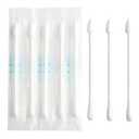 Olive Oil Makeup Remove Cotton Swabs - Individually Wrapped Double Tipped Paper Sticks, 100 Count (Round/Pointed End)