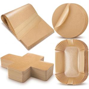 Domensi 200 Pcs Loaf Pan Liners 4 Styles and Sizes Parchment Paper for Baking Bread Loaf Pan Parchment Liner Disposable Non-stick Bread Unbleached Paper Liners for Baking Toast