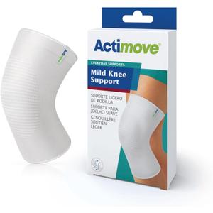 Actimove Everyday Supports Mild Knee Support - Mild Support, Lightweight, Easy to Apply for Slightly Swollen and Aching Knees  White, Medium